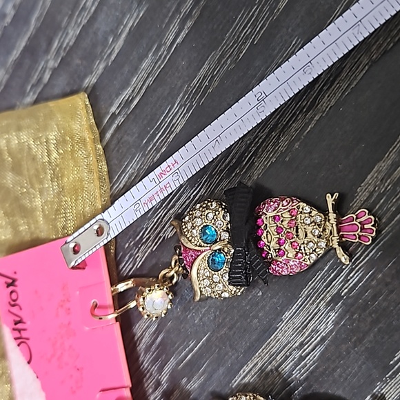 Betsey Johnson Gold Owl Earrings - Picture 3 of 4